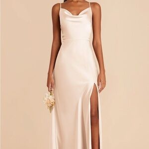 Birdy Grey Cream Maxi Dress with Spaghetti Straps